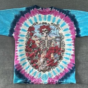 VTG 1995 Grateful Dead 30th Anniversary Liquid Blue T-shirt Large Single Stitch